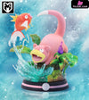 Pokemon - Slowpoke Playing With Magikarp Resin Statue Mfc Studio [In Stock]