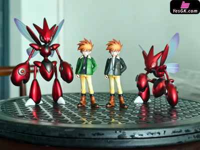 Pokémon Special Arc Blue Oak & Scizor 1/20 GK Statue - RED ART Studio [In-Stock] Pokémon