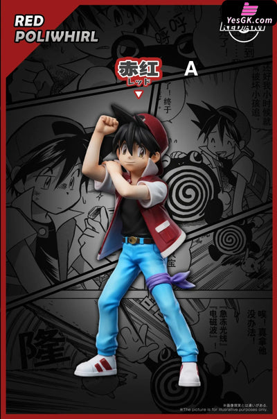 Pokémon Special Edition Red & Poliwhirl 1/20 GK Statue - Red Art Studio [Pre-Order] Deposit / Red Pokémon