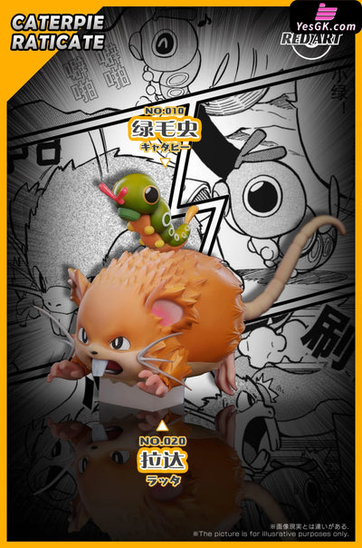 Pokémon Speical Side Story Yellow & Raticate & Caterpie GK Statue - Red Art Studio [Pre-Order] Deposit / Raticate &