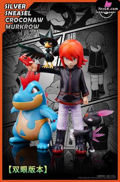 Pokémon Speical Silver & Murkrow & Sneasel & Croconaw GK Statue - RED ART Studio [Pre-Order] Deposit / Silver Double