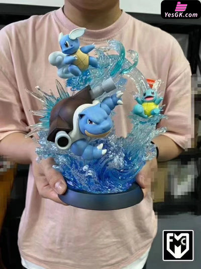 Pokemon - Squirtle Wartortle & Blastoise Resin Statue Mfc Studio [In Stock]