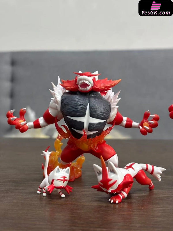 Pokémon Starter Pokémon Series Fire Type #4 Incineroar Evolution Group GK Statue - Mo Yu Studio [Pre-Order] - Full