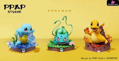 Pokemon - Starter Pokémon Squirtle Charmander & Bulbasaur Resin Statue Ppap Studio [In Stock]