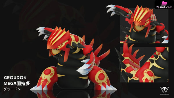Pokémon Super-ancient Pokémon Mega Rayquaza & Primal Reversion Groudon & Primal Reversion Kyogre GK Statue - Wonder