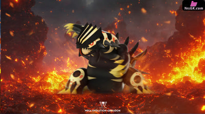 Pokémon Super-ancient Pokémon Mega Rayquaza & Primal Reversion Groudon & Primal Reversion Kyogre GK Statue - Wonder
