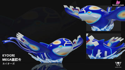 Pokémon Super-ancient Pokémon Mega Rayquaza & Primal Reversion Groudon & Primal Reversion Kyogre GK Statue - Wonder