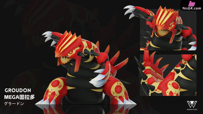 Pokémon Super-ancient Pokémon Mega Rayquaza & Primal Reversion Groudon & Primal Reversion Kyogre GK Statue - Wonder