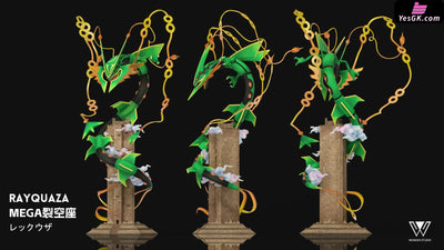 Pokémon Super-ancient Pokémon Mega Rayquaza & Primal Reversion Groudon & Primal Reversion Kyogre GK Statue - Wonder