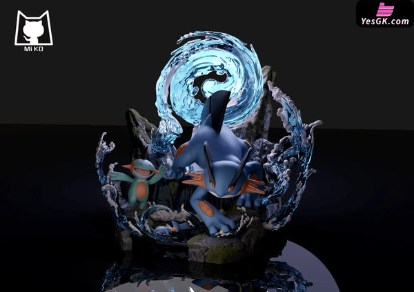 Pokémon Swampert Evolution Group Resin Statue - Miko Studio [Pre-Order]