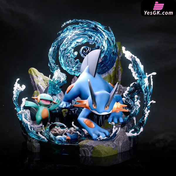 Pokémon Swampert Evolution Group Resin Statue - Miko Studio [Pre-Order]