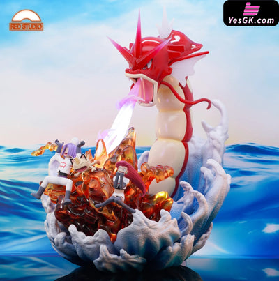 Pokemon Team Rocket Gyarados Resin Statue - Red Studo [Pre - Order] Deposit / Glitter - Color