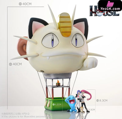 Pokémon Team Rocket with Meowth Hot Air Balloon Resin Statue - Poke House [In Stock] Full Payment / A complete set