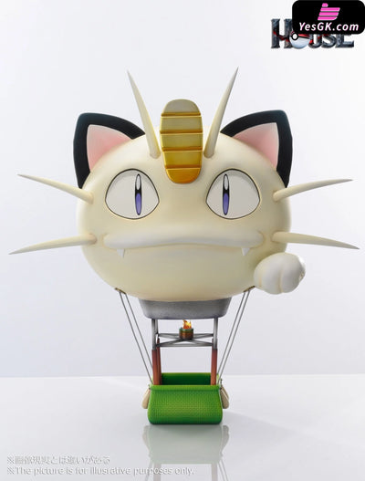 Pokémon Team Rocket With Meowth Hot Air Balloon Resin Statue - Poke House [In Stock]