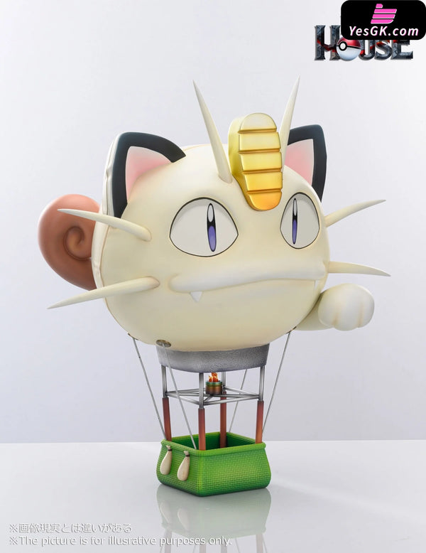 Pokémon Team Rocket With Meowth Hot Air Balloon Resin Statue - Poke House [In Stock]