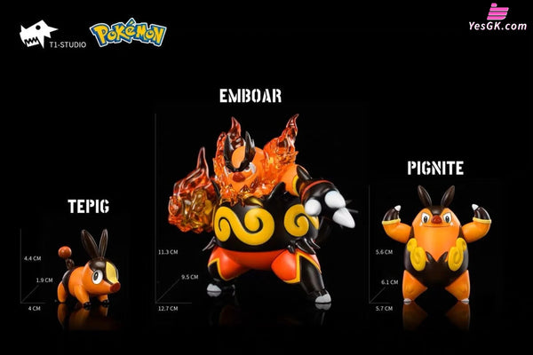 Pokemon Tepig Evolution Group 1/20 GK Statue - T1 Studio [In-Stock] - Full Payment - Pokemon