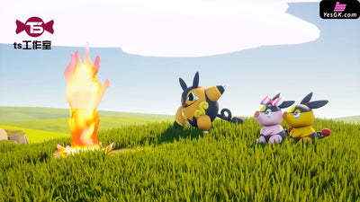 Pokemon Tepig Evolutionary Group Statue - Ts Studio [Pre-Order] Pokémon