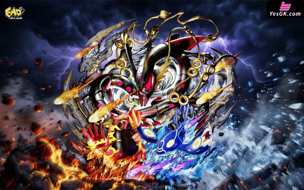 Pokemon Three Gods Rayquaza & Groudon & Kyogre Statue - EMO Studio