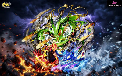 Pokemon Three Gods Rayquaza & Groudon & Kyogre Statue - EMO Studio