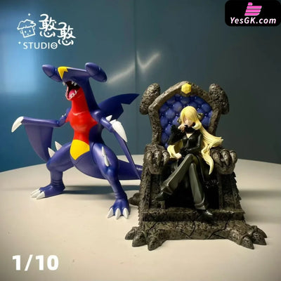 Pokemon Throne Cynthia & Garchomp GK Statue - Han Han Studio [In-Stock] Pokémon