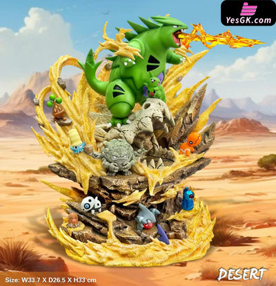 Pokémon Tyranitar Desert Series Environment Pokémon Statue - EGG Studio [Pre-Order Closed] Deposit Pokémon