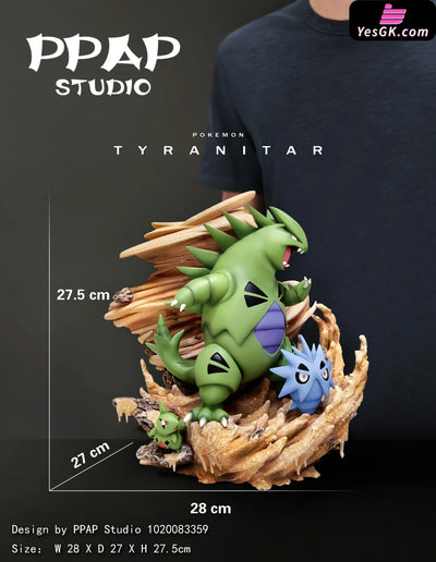 Pokemon - Tyranitar Family Resin Statue Ppap Studio [In Stock]