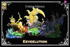 Pokemon Vaporeon Flareon Jolteon Eevee Set With Platform Statue - Collection Hall Studio [Pre -