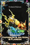 Pokemon Vaporeon Flareon Jolteon Eevee Set With Platform Statue - Collection Hall Studio [Pre -