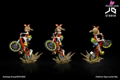 Pokémon Vehicle series May Riding A Mountain Bike 1/20 GK Statue - JB Studio [Pre-Order] Pokémon