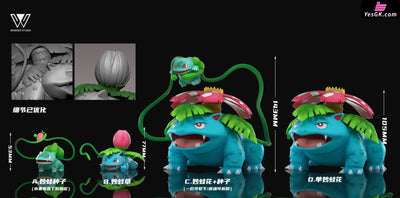 Pokémon Venusaur Evolution Group 1/20 GK Statue - Wonder Studio [In-Stock] - Full Payment / Original Color / A Version