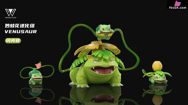 Pokémon Venusaur Evolution Group 1/20 GK Statue - Wonder Studio [In-Stock] - Full Payment / Shiny Color / A Version