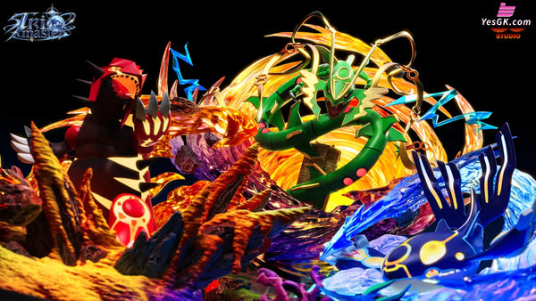 Pokemon Weather Trio: Groudon & Kyogre & Rayquaza Statue - GuGu Studio
