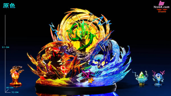 Pokemon Weather Trio: Groudon & Kyogre & Rayquaza Statue - GuGu Studio