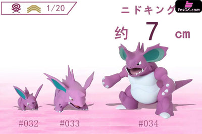 Pokemon - World Zukan Nidoking Set Rhydon & Dragonair Resin Statue Sxg Studio [In Stock]