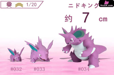 Pokemon - World Zukan Nidoking Set Rhydon & Dragonair Resin Statue Sxg Studio [In Stock]