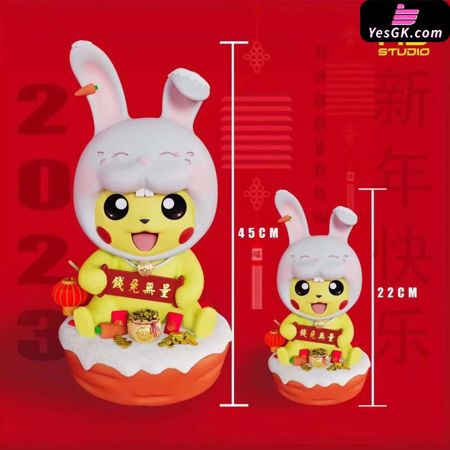 Pokémon Year Of The Rabbit Lucky Pikachu Statue - Ao Studio [Pre-Order]