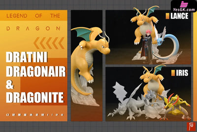 Pokémon Zukan Series Dragonite Evolution Resin Statue - Pokedex Studio [In-Stock]