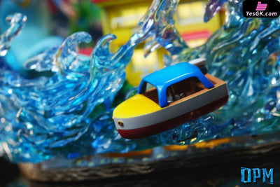 Ponyo On The Cliff By Sea Hayao Miyazaki Series Cp002 & Sosuke Resin Statue - Opm Studio