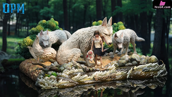 Princess Mononoke Desktop Small Scene Series #7 San GK Statue - OPM Studio [Pre-Order] Miyazaki Anime