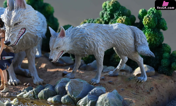 Princess Mononoke Desktop Small Scene Series #7 San GK Statue - OPM Studio [In-Stock] Miyazaki Anime