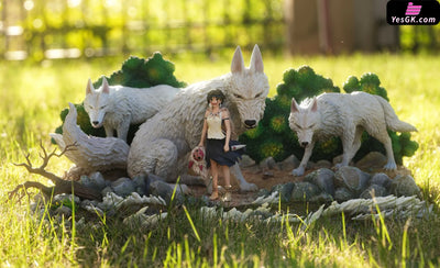 Princess Mononoke Desktop Small Scene Series #7 San GK Statue - OPM Studio [In-Stock] Miyazaki Anime