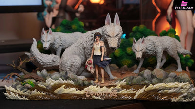 Princess Mononoke Desktop Small Scene Series #7 San GK Statue - OPM Studio [In-Stock] Miyazaki Anime