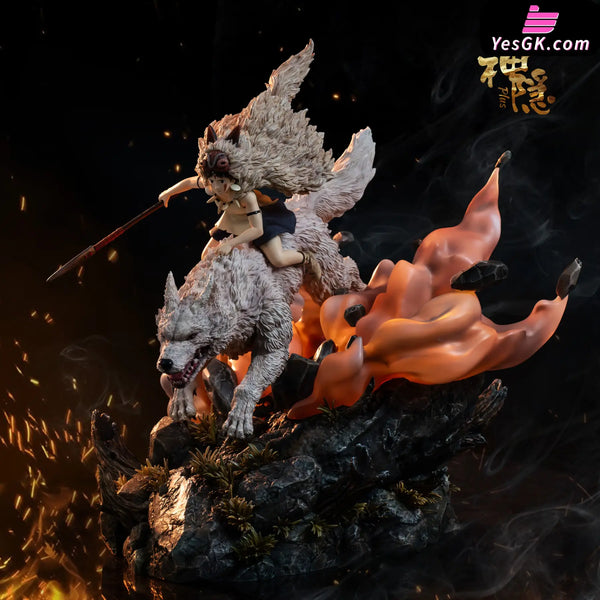 Princess Mononoke Plus Series Battle Amidst the Smoke of War Statue - Shen Yin Studio [Pre-Order] - Miyazaki Anime