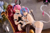 Re:zero Kara Hajimeru Isekai Seikatsu Rem & Ram Bunny Lily Resin Statue - Prism Studio [Pre-Order]