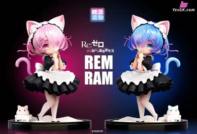 Re:ZERO Rem & Ram GK Statue - YaoLingZaoWu Studio [In-Stock] - Full Payment / Set Rem + Ram - Re:Zero