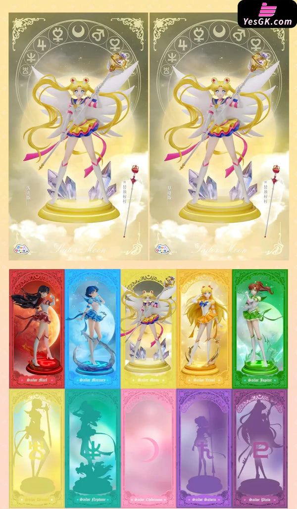Sailor Moon Eternal Series Sailor Mars&Sailor Mercury&Tsukino Usagi&Sailor Venus&Sailor Jupiter GK Statue - How Cute