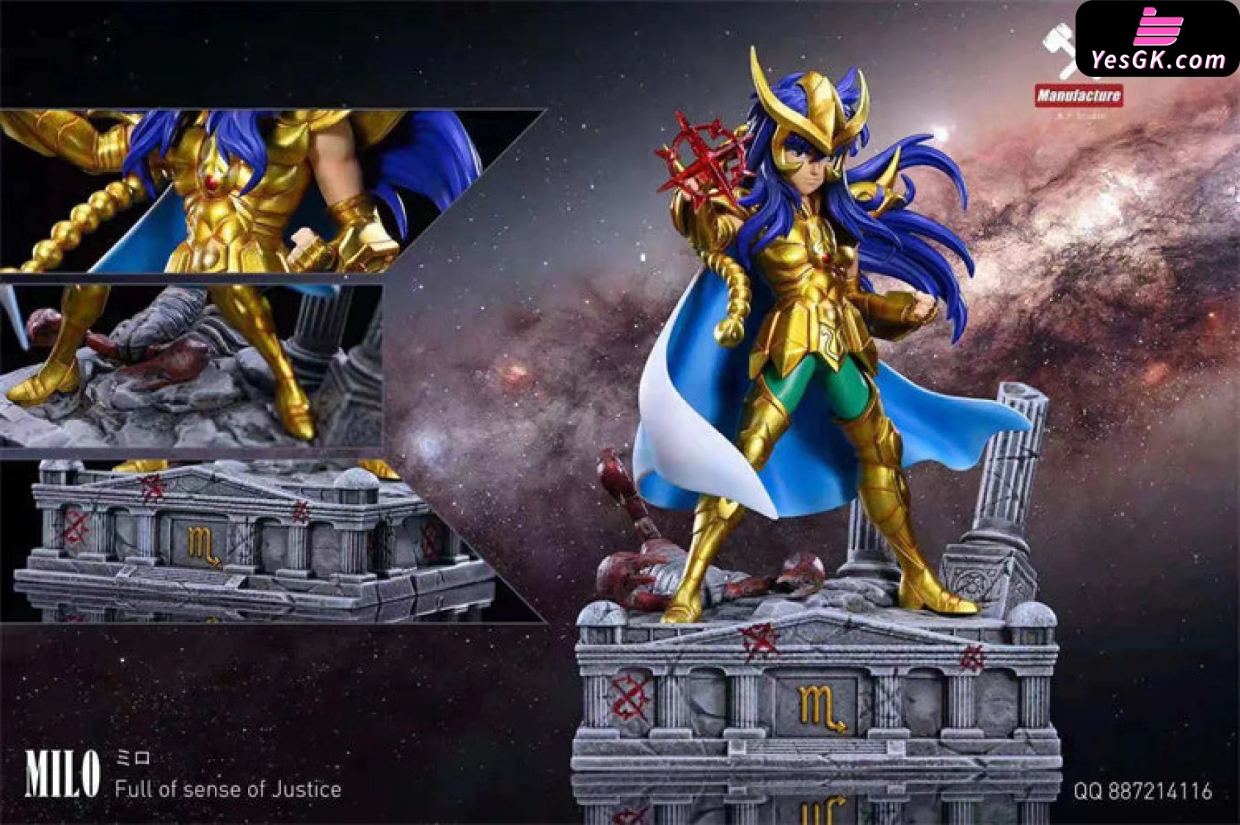 Saint Seiya Twelve Gold Saints Resonance Series Scorpio Milo 1/4 Scale  Limited Edition Statue