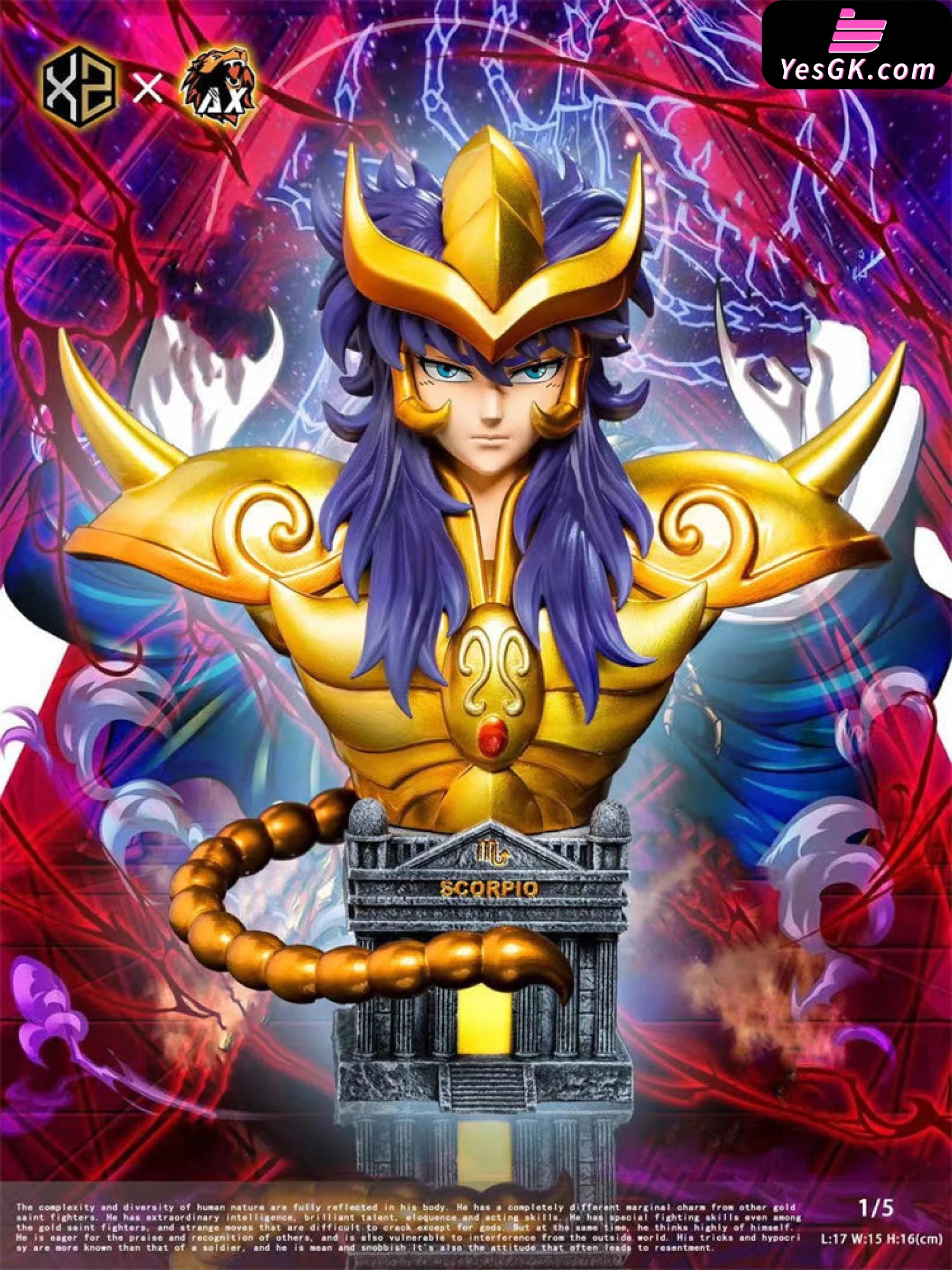 Saint Seiya Twelve Gold Saints Resonance Series Scorpio Milo 1/4 Scale  Limited Edition Statue