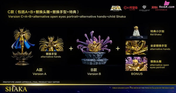 Saint Seiya Gold Saint Shaka Licensed Statue - Zodiakos Studio [In-Stock] - Full Payment - Saint Seiya