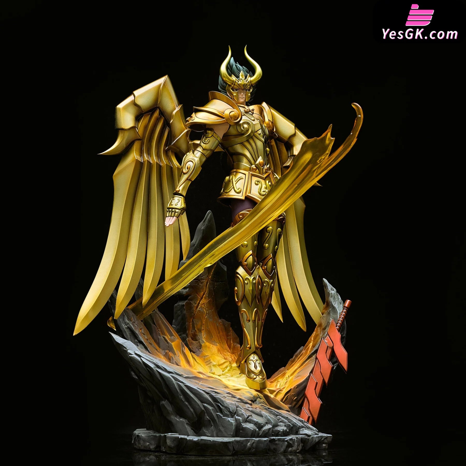 Saint Seiya soul of gold God Cloth Capricorn Shura Resin Statue - Wood –  YesGK